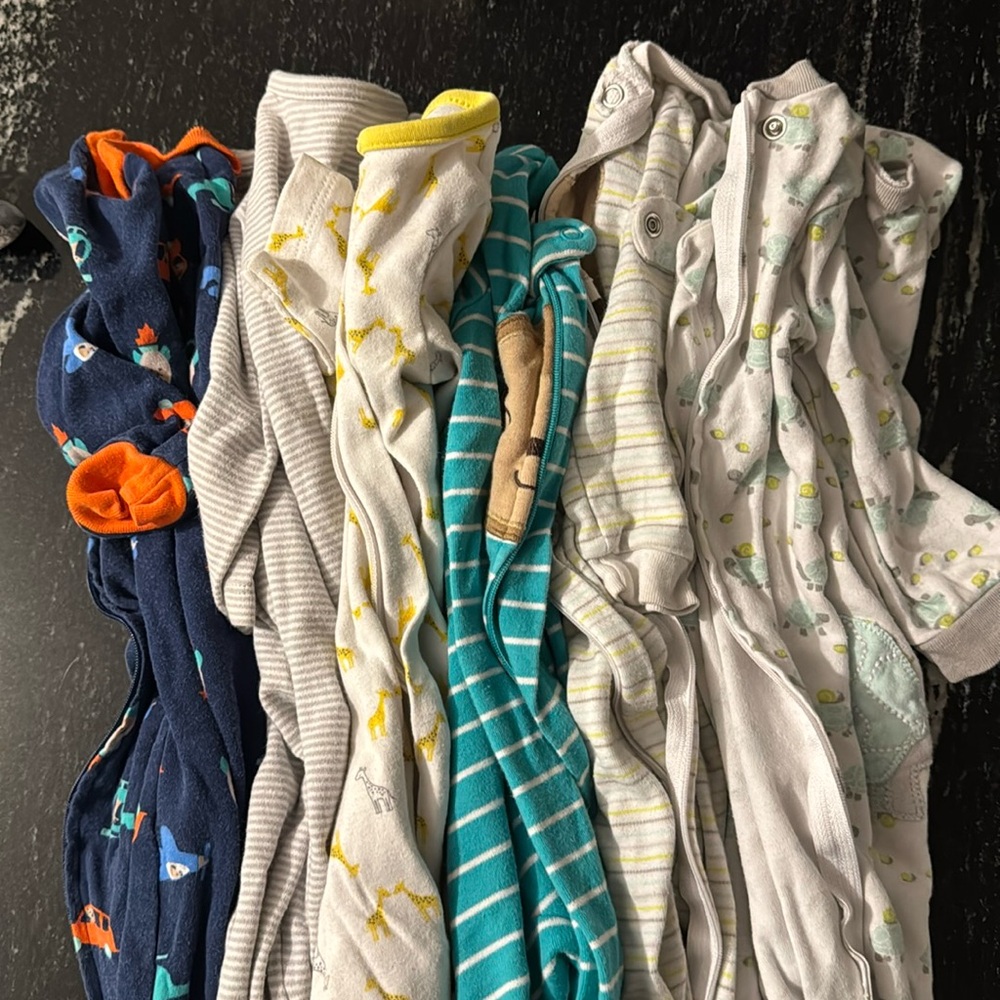 Carter’s Simple Joys baby Pajamas Cotton 6-9 months, 6 count
